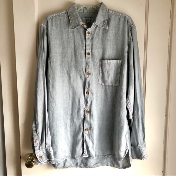 Martin Gordon Other - Men’s Martin Gordon Grey/Blue Button Up Shirt